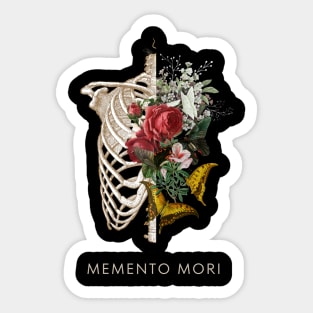 Memento mori flower skelleton Sticker